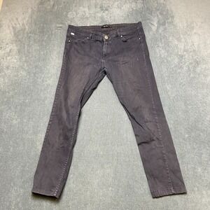 Tokyo Talkies Basic Straight Jeans Men 34 Charcoal Gray Zip Fly Comfort Low Rise